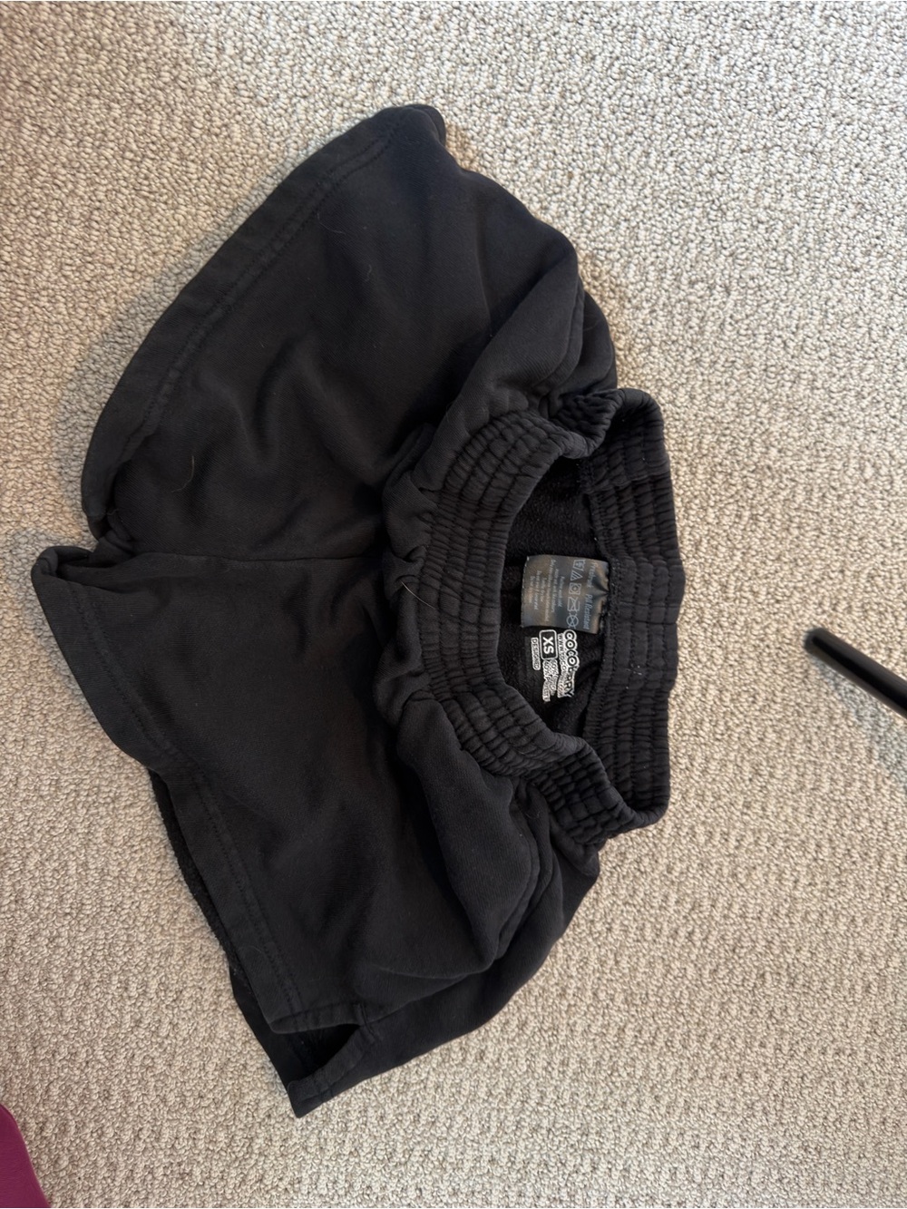 Black l Elastic Waist Shorts